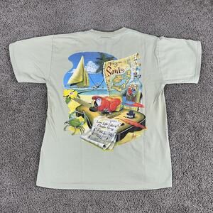 VTG Caribbean Soul Shirt Mens L 2002 Tropic Of Soul Parrot Rum Jimmy Buffett